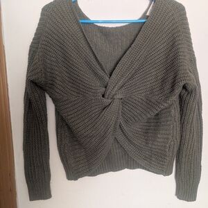 Olive V-Neck Sweater